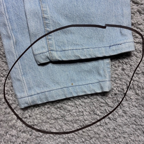 Vintage Levis Jeans Mens 29 x 32 90s 501 Button Fly Light Wash Cotton Straight - Picture 8 of 8